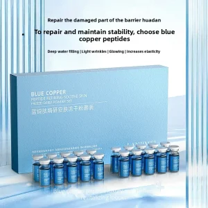 20pc Blue Copper Peptide Freeze-Dried Powder Set for Anti Wrinkle, Acne and Shrink Pores Acne Skincare Serum